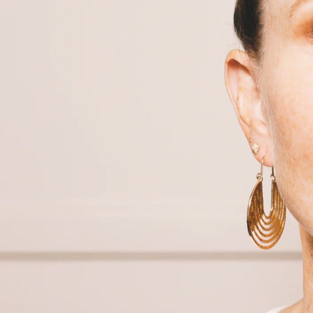 Anthropologie Gold and Silver Geometric Earrings - Picture 13 of 13